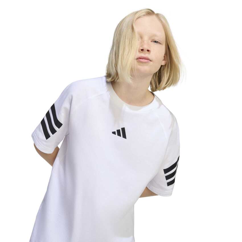 Adidas Future Icons 3 Stripes Beyaz Çocuk Tshirt - 12