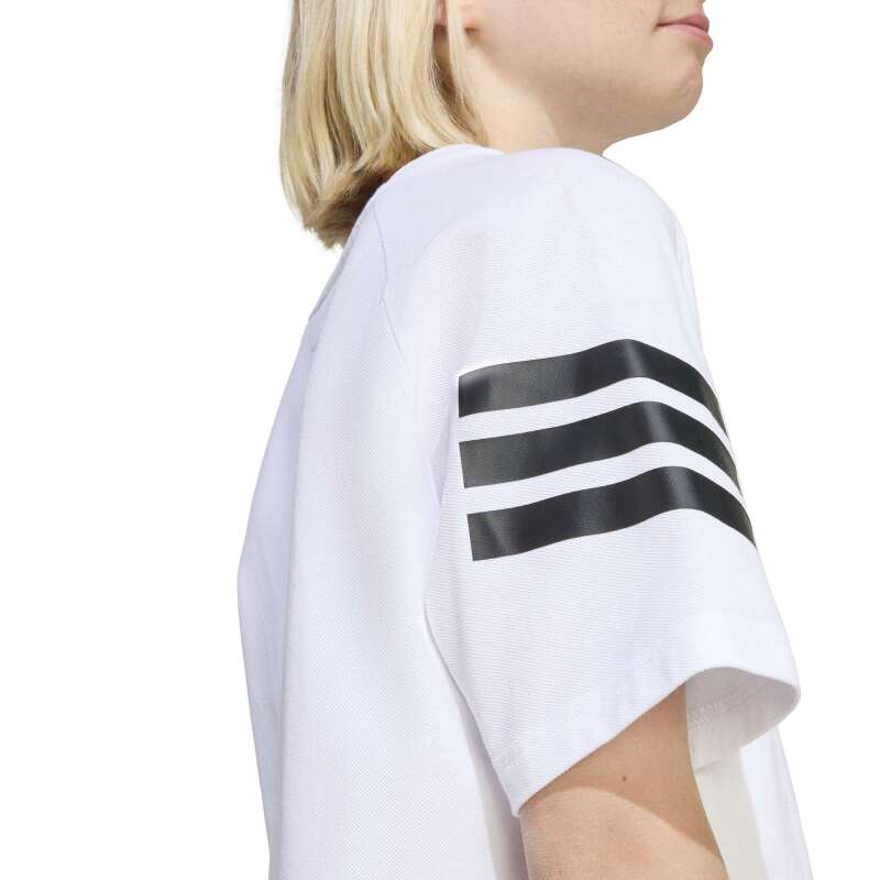 Adidas Future Icons 3 Stripes Beyaz Çocuk Tshirt - 13