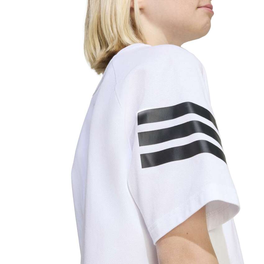 Adidas Future Icons 3 Stripes Beyaz Çocuk Tshirt - 13