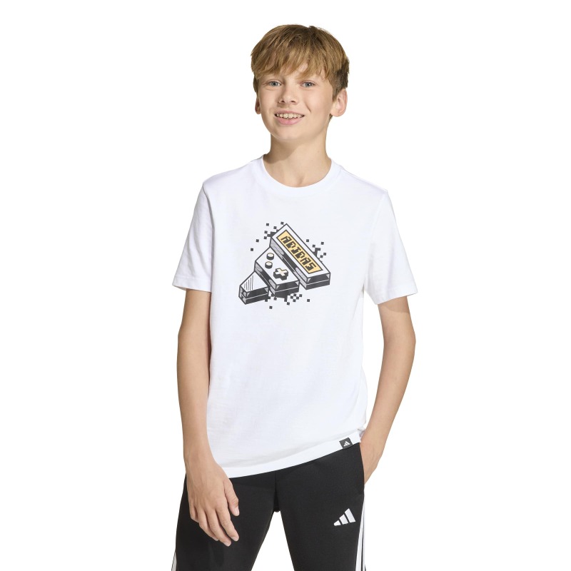 Adidas Gaming Grafik Beyaz Çocuk Tshirt - 9