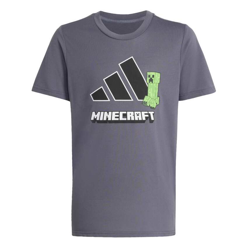 Adidas Minecraft Training Antrasit Çocuk Tshirt - 1