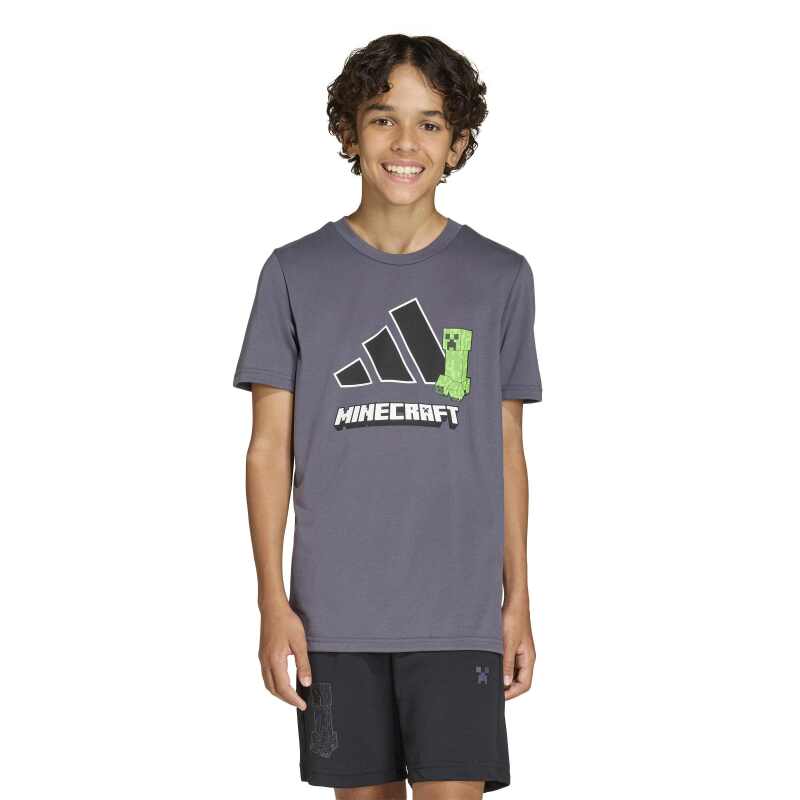 Adidas Minecraft Training Antrasit Çocuk Tshirt - 2