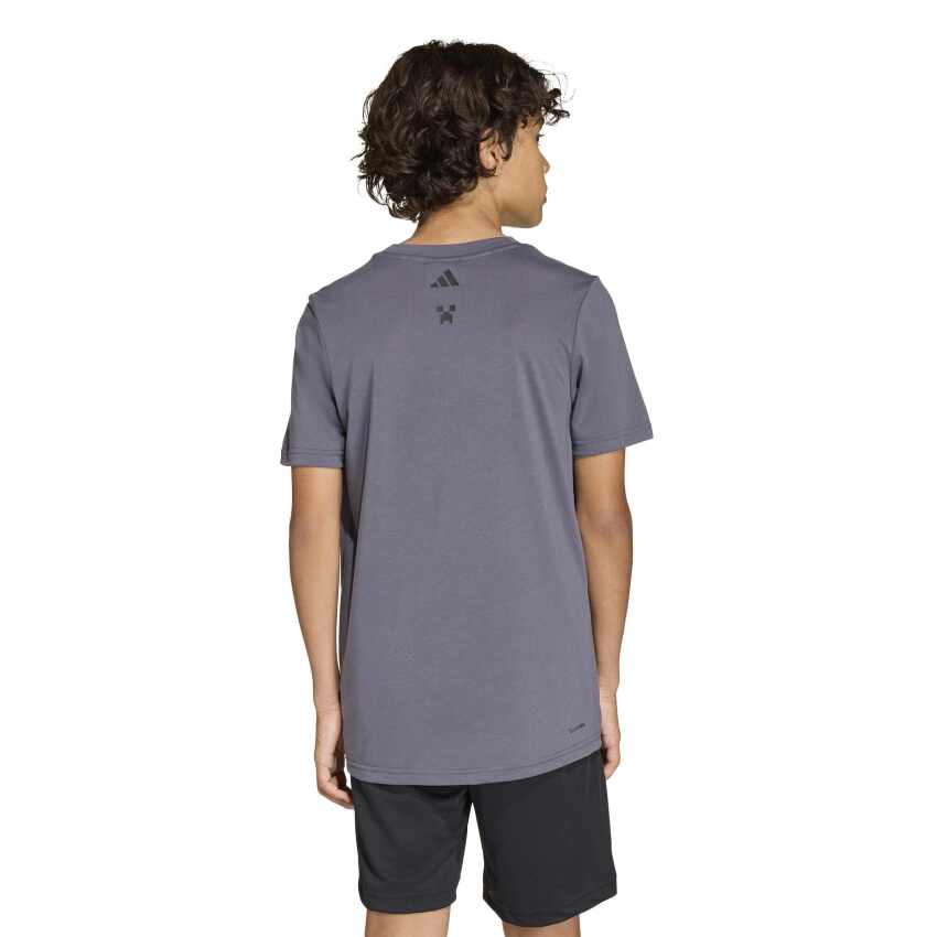 Adidas Minecraft Training Antrasit Çocuk Tshirt - 3