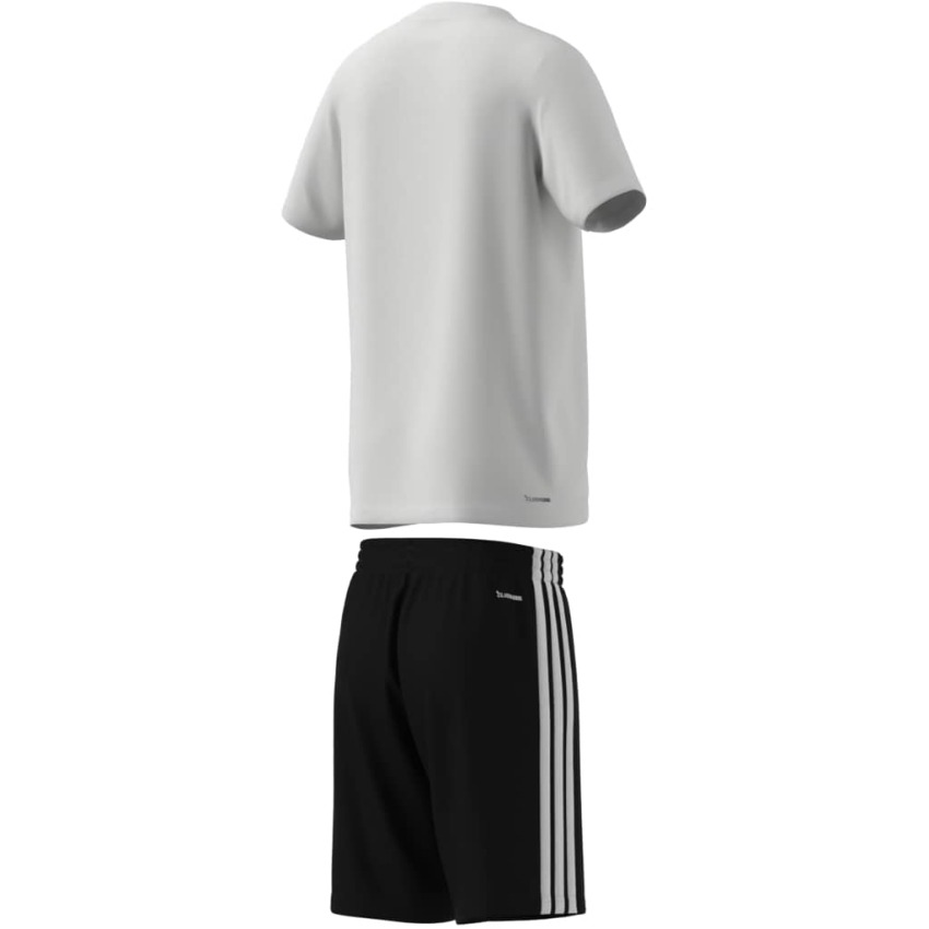 Adidas Train Essentials 3-Stripes Beyaz Çocuk Şort Tshirt Takım - 6