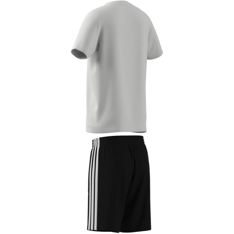 Adidas Train Essentials 3-Stripes Beyaz Çocuk Şort Tshirt Takım - 8