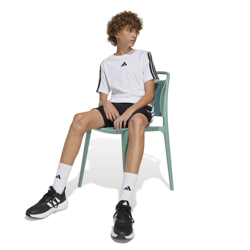 Adidas Train Essentials 3-Stripes Beyaz Çocuk Tshirt - 9