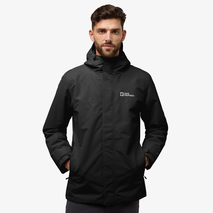 Jack Wolfskin Altenberg 3IN1 Siyah Erkek Mont - 5