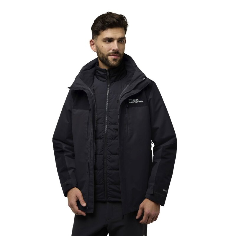 Jack Wolfskin Jasper 3IN1 Antrasit Erkek Mont - Jack Wolfskin