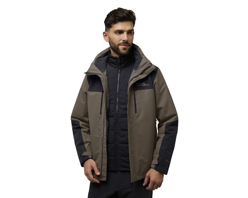 Jack Wolfskin Jasper 3IN1 Jkt M Kahverengi Erkek Mont - 2