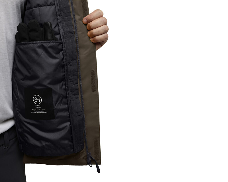 Jack Wolfskin Jasper 3IN1 Jkt M Kahverengi Erkek Mont - 5