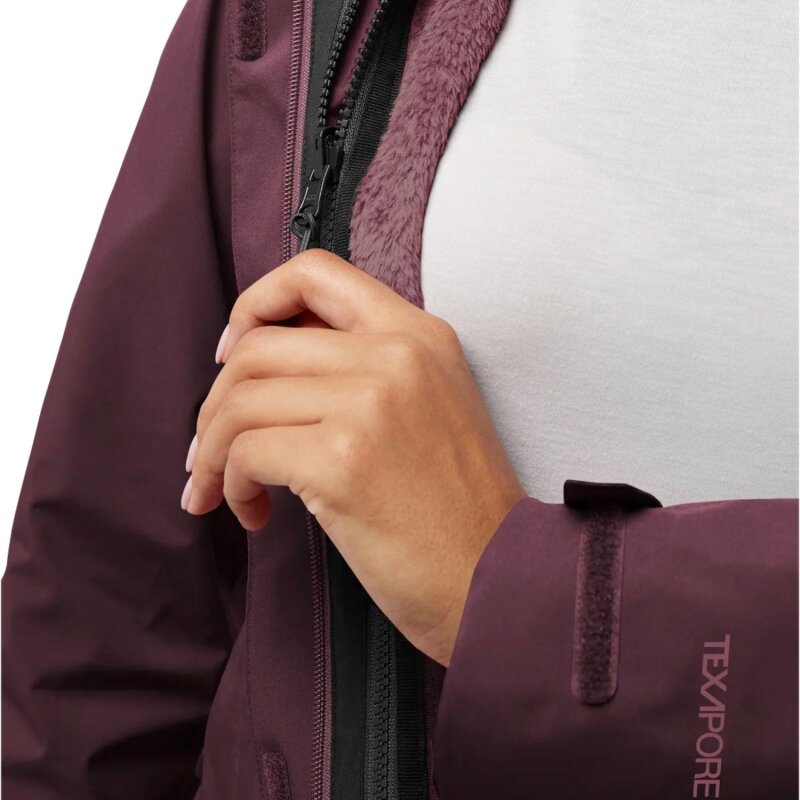 Jack Wolfskin Rotwand 3IN1 Bordo Kadın Mont - 10