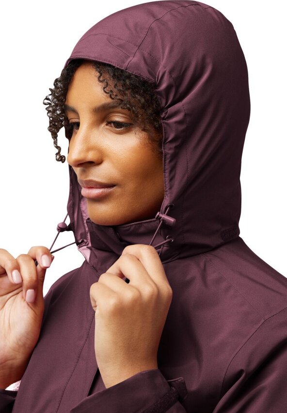 Jack Wolfskin Rotwand 3IN1 Bordo Kadın Mont - 3