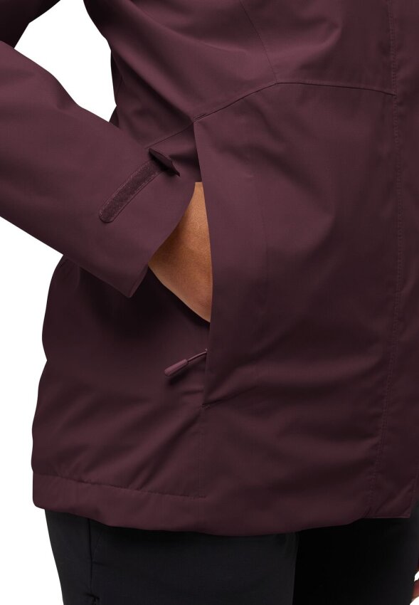 Jack Wolfskin Rotwand 3IN1 Bordo Kadın Mont - 4