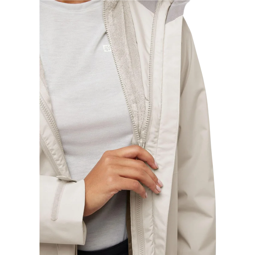 Jack Wolfskin Rotwand 3IN3 Beyaz Kadın Mont - 11