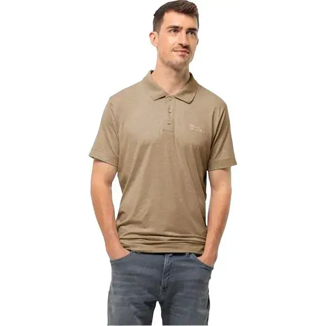 Jack Wolfskin TRAVEL POLO M Kahverengi Erkek Polo Tshirt - 1