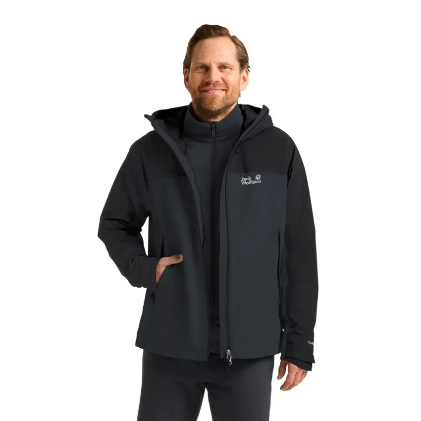 Jack Wolfskin Wild Places 3IN1 Antrasit Erkek Mont - 1