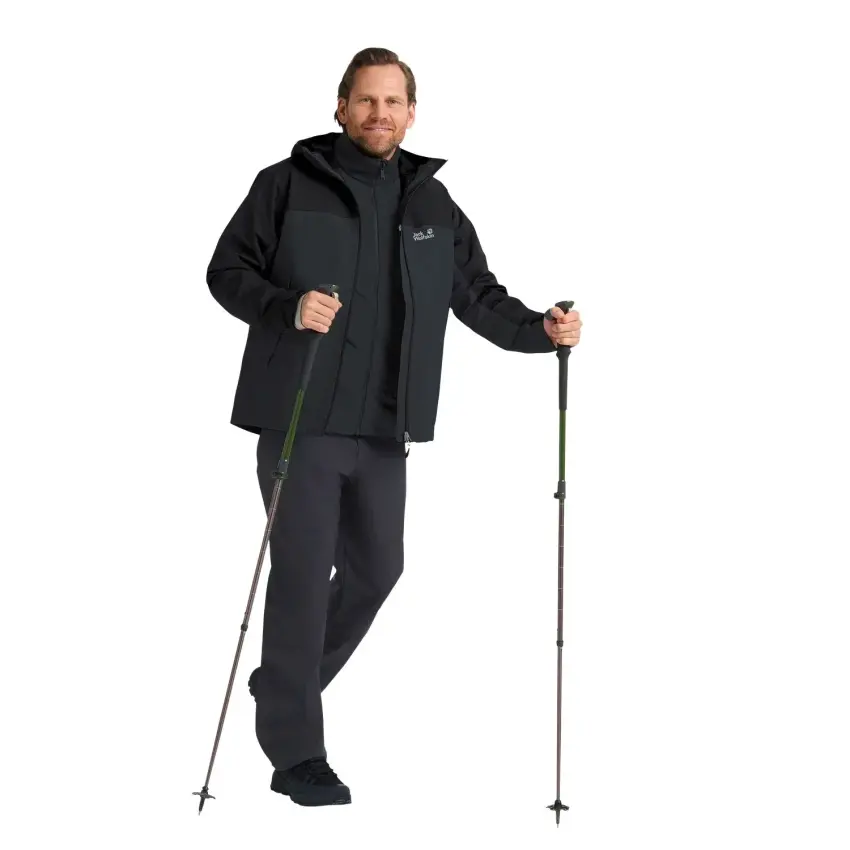 Jack Wolfskin Wild Places 3IN1 Antrasit Erkek Mont - 5