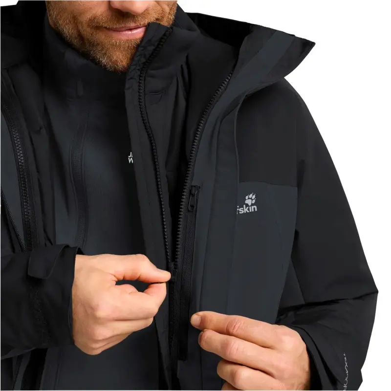 Jack Wolfskin Wild Places 3IN1 Antrasit Erkek Mont - 6