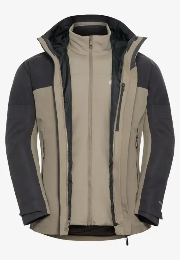 Jack Wolfskin Wild Places 3IN1 Bej Erkek Mont - 5