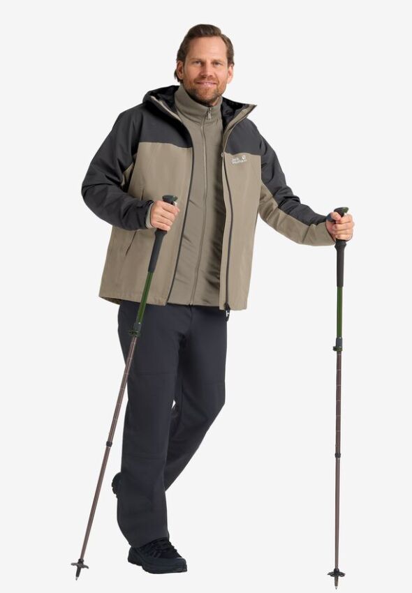 Jack Wolfskin Wild Places 3IN1 Bej Erkek Mont - 10