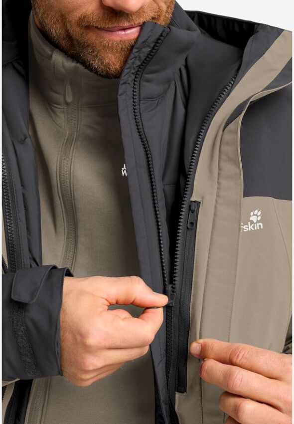 Jack Wolfskin Wild Places 3IN1 Bej Erkek Mont - 12