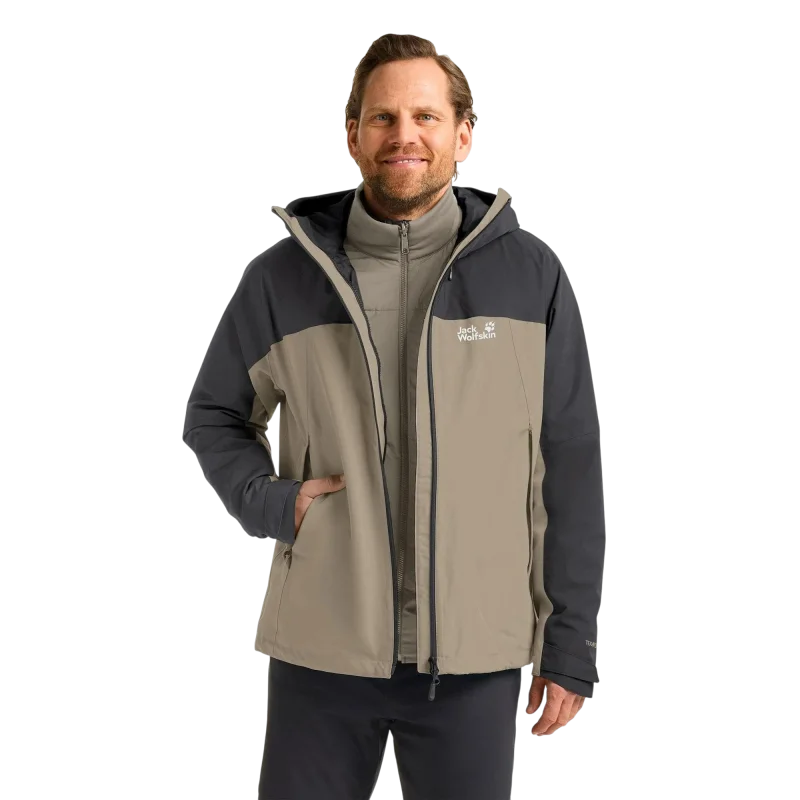 Jack Wolfskin Wild Places 3IN1 Bej Erkek Mont - 1