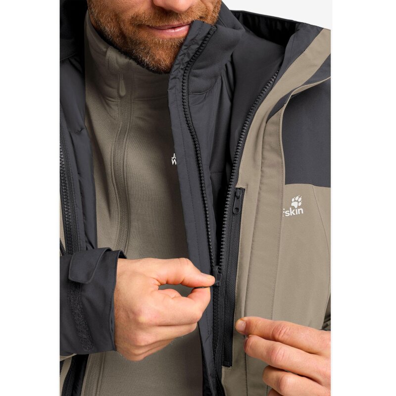 Jack Wolfskin Wild Places 3IN1 Bej Erkek Mont - 6