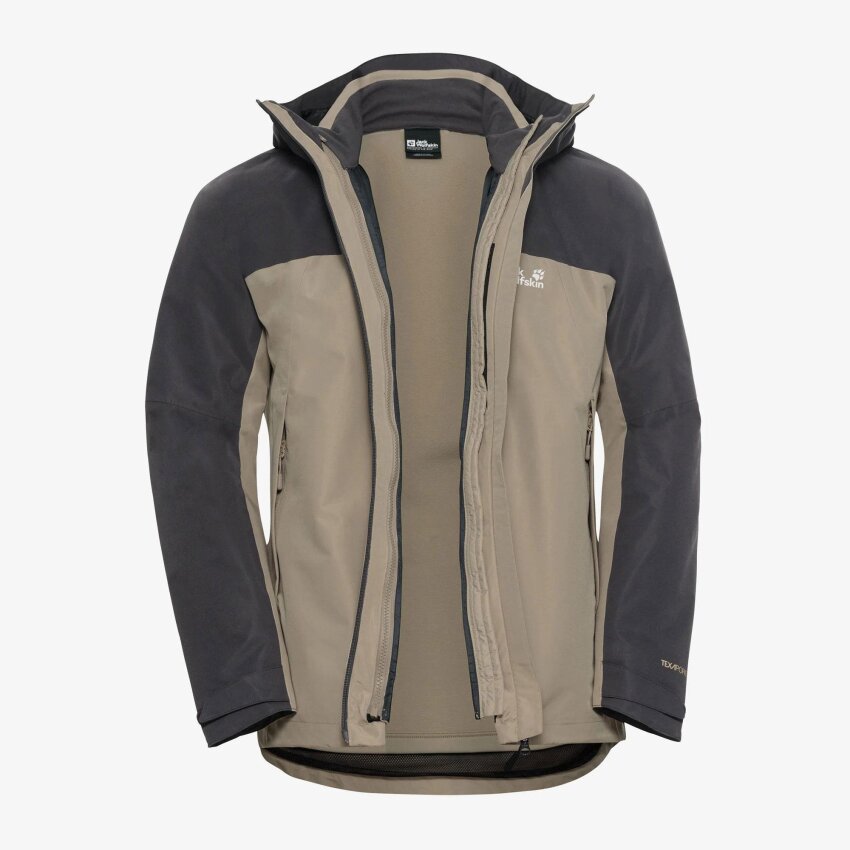 Jack Wolfskin Wild Places 3IN1 Bej Erkek Mont - 10