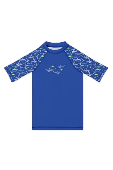 SlipStop Jaws T-shirt Mavi Çocuk Tshirt - 1
