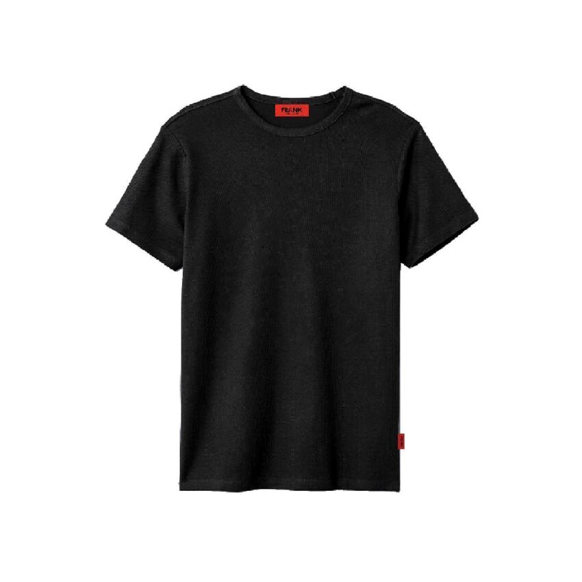 John Frank JOHN FRANK BASIC T-SHIRT PİKE SİYAH Erkek Tshirt JFTPI01-001 - 1