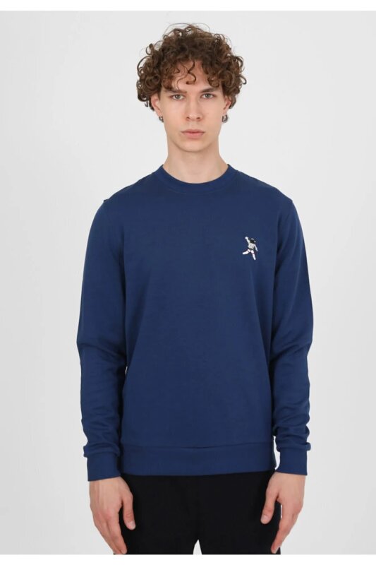 John Frank JOHN FRANK COOL SWEATSHIRT Saks-Mavi Erkek Sweatshirt JFSTCOOL35-802 - 1