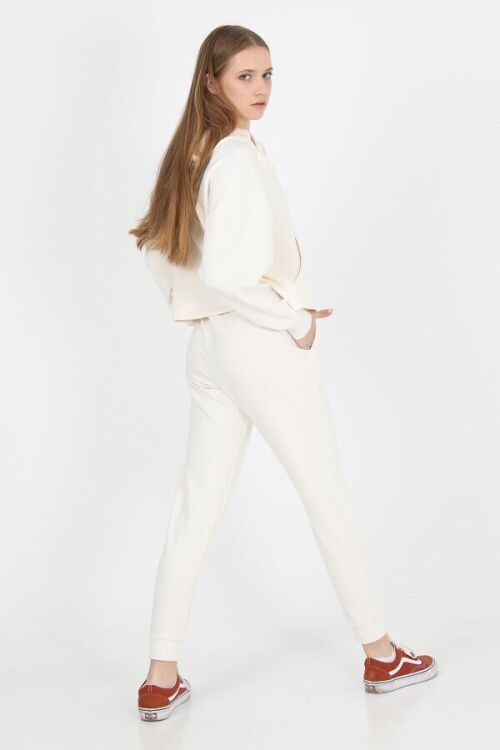 John Frank JOHN FRANK WOMAN SPORTS&LOUNGEWEAR JOGGING EKRU Kadın Eşofman Altı WJFJG02-COMFY-592 - 4