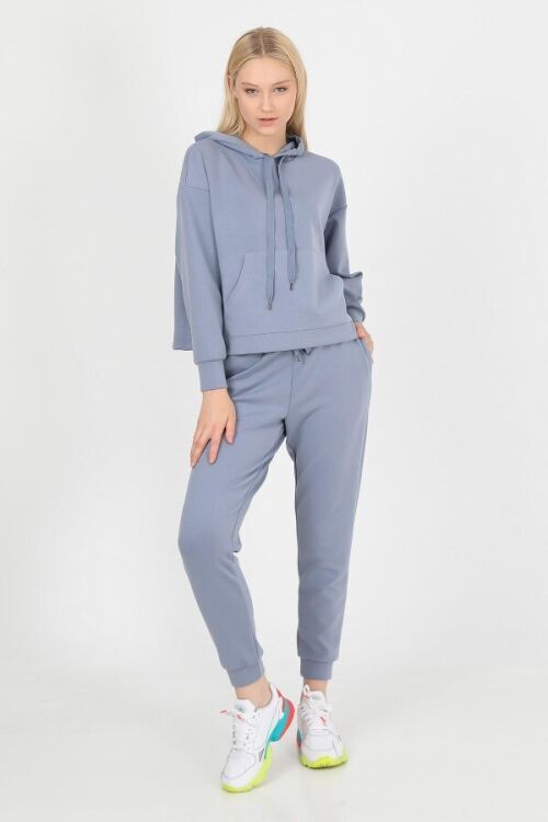 John Frank JOHN FRANK WOMAN SPORTS&LOUNGEWEAR JOGGING Mavi Kadın Eşofman Altı WJFJG02-COMFY-009 - 2