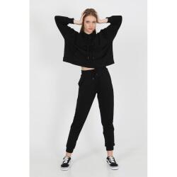 John Frank JOHN FRANK WOMAN SPORTS&LOUNGEWEAR JOGGING SİYAH Kadın Eşofman Altı - 1