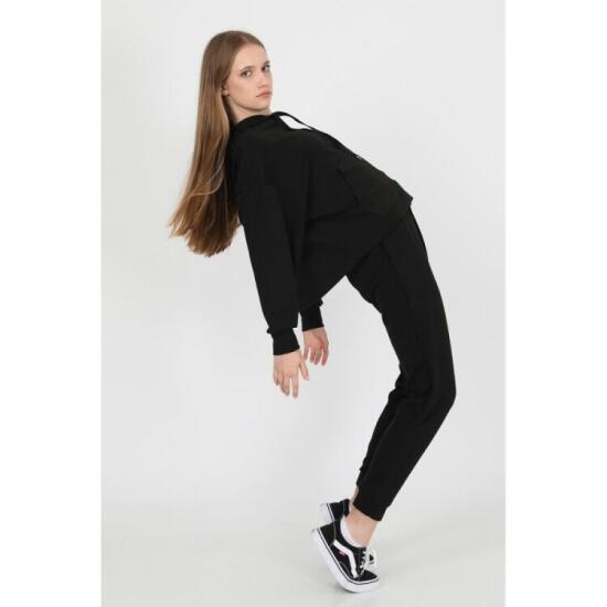 John Frank JOHN FRANK WOMAN SPORTS&LOUNGEWEAR JOGGING SİYAH Kadın Eşofman Altı - 2