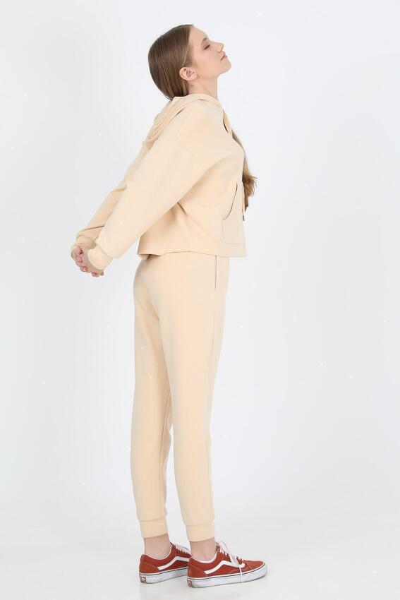 John Frank JOHN FRANK WOMAN SPORTS&LOUNGEWEAR SWEATSHIRT Bej Kadın Sweatshirt WJFHST02-COMFY-032 - 4