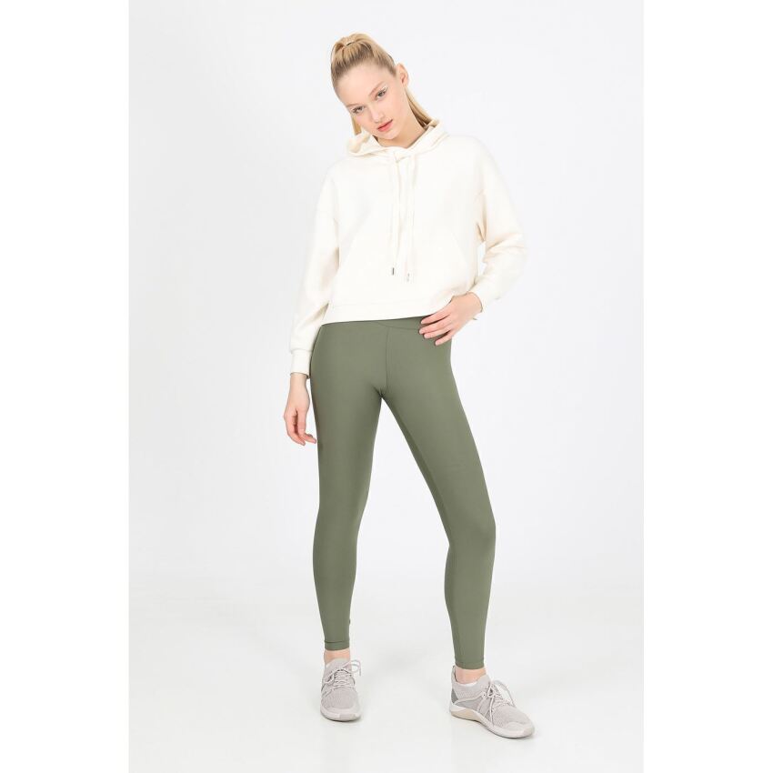 John Frank JOHN FRANK WOMAN SPORTS&LOUNGEWEAR SWEATSHIRT EKRU Kadın Sweatshirt WJFHST02-COMFY-592 - 4