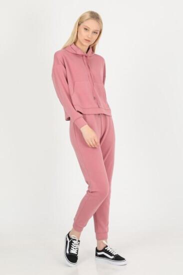 John Frank JOHN FRANK WOMAN SPORTS&LOUNGEWEAR SWEATSHIRT Pembe Kadın Sweatshirt - 3