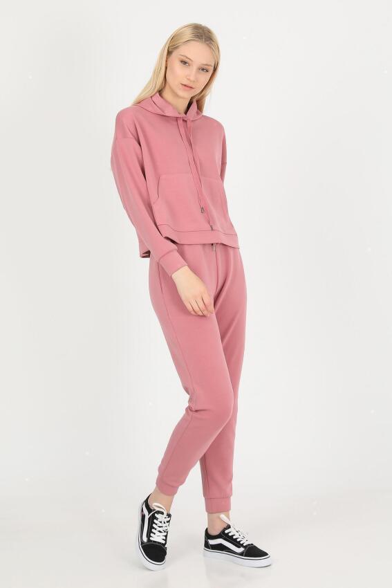 John Frank JOHN FRANK WOMAN SPORTS&LOUNGEWEAR SWEATSHIRT Pembe Kadın Sweatshirt WJFHST02-COMFY-011 - 4