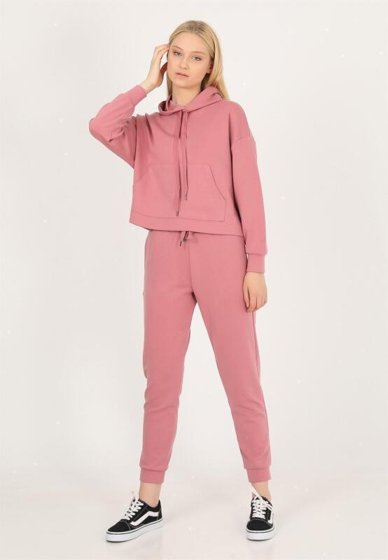 John Frank JOHN FRANK WOMAN SPORTS&LOUNGEWEAR SWEATSHIRT Pembe Kadın Sweatshirt WJFHST02-COMFY-011 - 5
