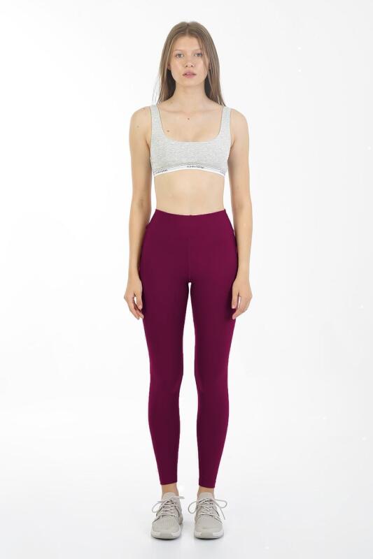 John Frank JOHN FRANK WOMEN DÜZ RENKLI TAYT Fuşya Kadın Tayt WJFLEG01-026 - 1