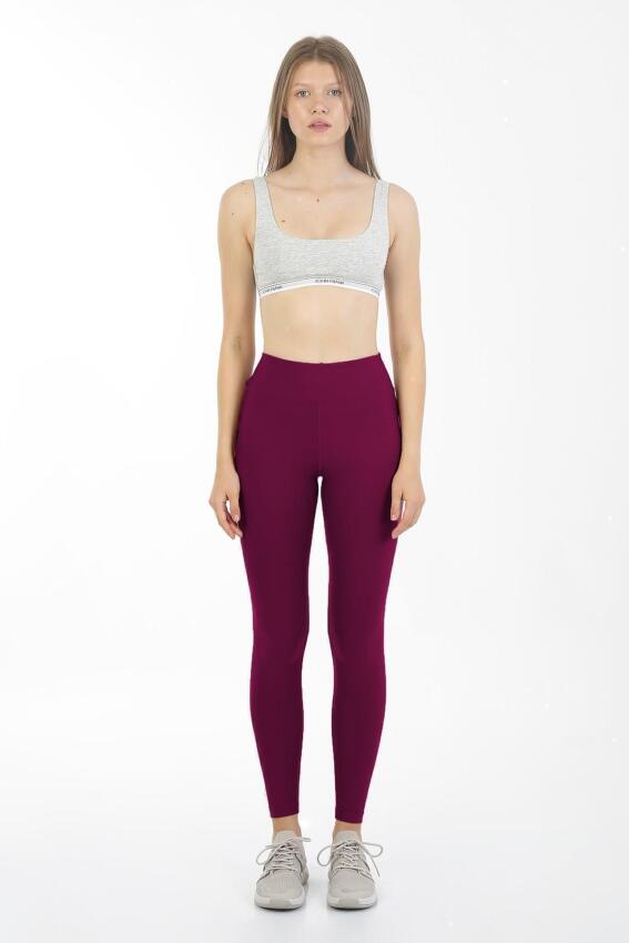 John Frank JOHN FRANK WOMEN DÜZ RENKLI TAYT Fuşya Kadın Tayt WJFLEG01-026 - 1