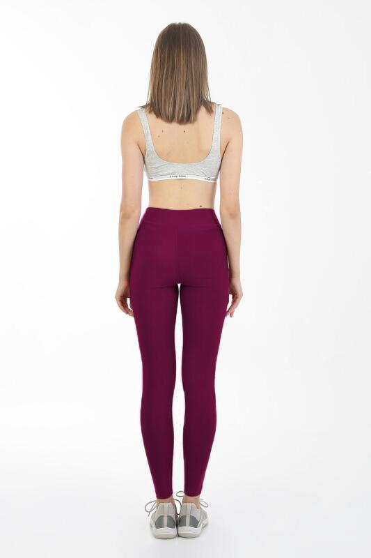 John Frank JOHN FRANK WOMEN DÜZ RENKLI TAYT Fuşya Kadın Tayt WJFLEG01-026 - 3