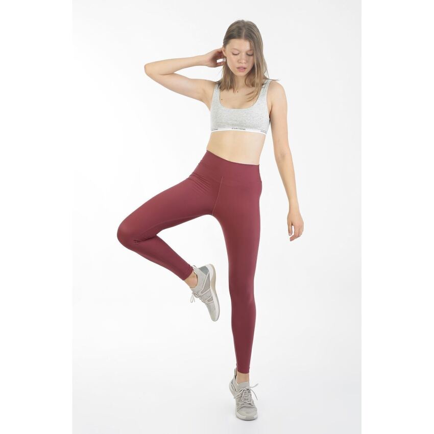 John Frank JOHN FRANK WOMEN DÜZ RENKLI TAYT Gül Kurusu Kadın Tayt WJFLEG01-044 - 2