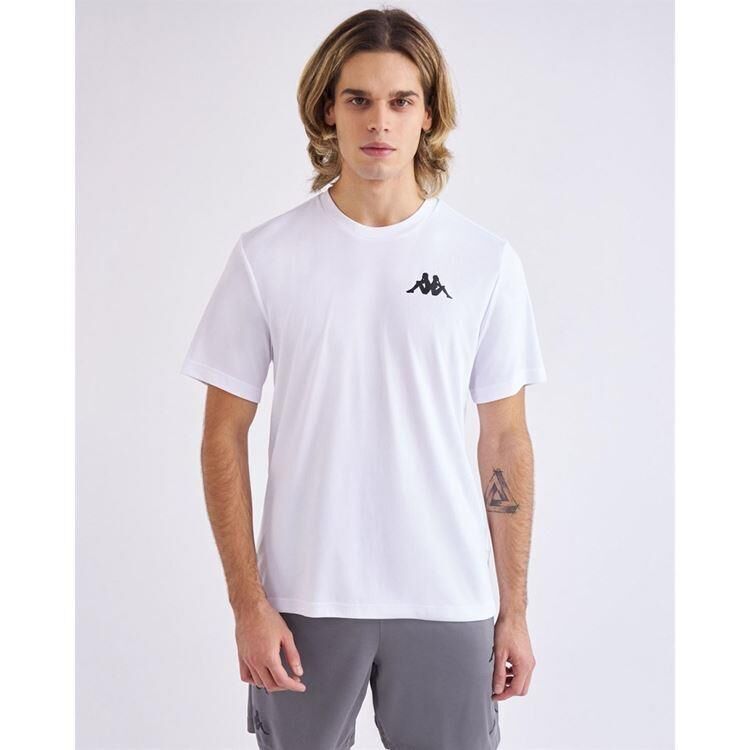 Kappa KOMBAT CREW NECK TEE TK Beyaz-Siyah Erkek Tshirt 341F1EW-A00-2 - 1
