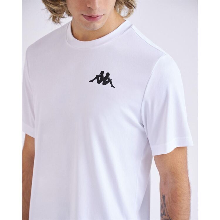 Kappa KOMBAT CREW NECK TEE TK Beyaz-Siyah Erkek Tshirt 341F1EW-A00-2 - 4