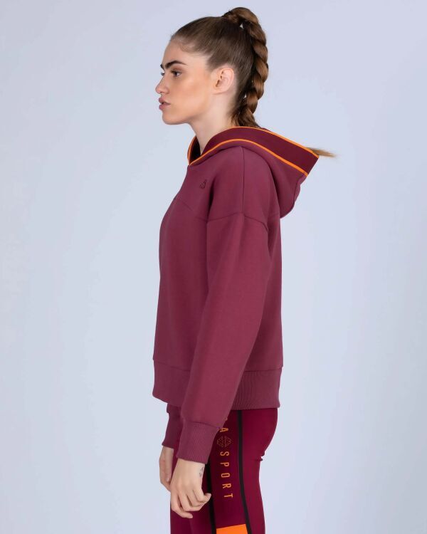 Kappa LOGO TAPE DAVEN TK KIRMIZI Kadın Sweatshirt - 4