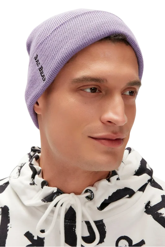 Bad Bear Label Beanie Mor Erkek Bere 