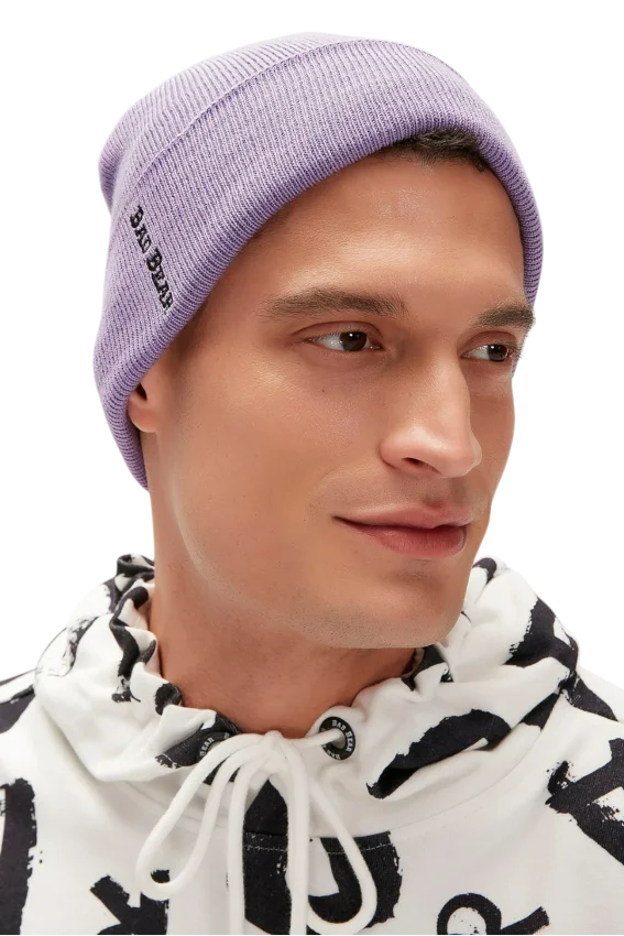 Bad Bear Label Beanie Mor Erkek Bere - 1