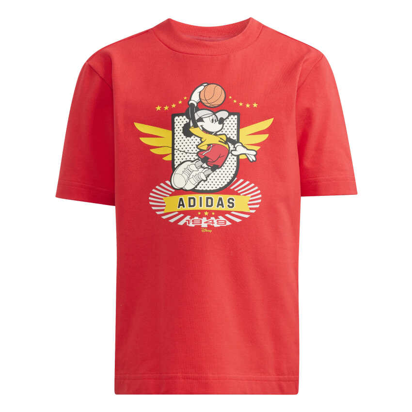 Adidas Disney Mickey Mouse Set Kırmızı Çocuk Şort Tshirt Takım - 11